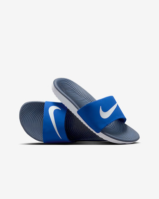 Nike Kawa Big Kids Slides Size 6Y / 7.5 Womens Royal Thunder Blue FJ8812 402 NEW