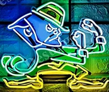Notre Dame Fighting Irish Mascot 24" HD Vivid Neon Sign Decor Light Lamp Bar LL