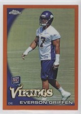 2010 Topps Chrome Rack Pack Orange Refractor Everson Griffen #C134 7k8