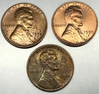 1954 P S D Lincoln Wheat Cents Penny Set of 3 Coins Lot AU/UNC 1c US Coin -3305