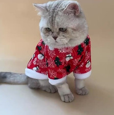 Pet Christmas Snowflake print Costume Dog/Cat Suit Warm Coat Animal Pet Clothes