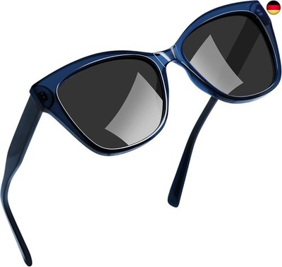 Joopin Acetat Sonnenbrille Damen Cateye Schwarz Modische und Polarisierte 90er