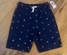 NWT NAUTICA BOYS NAVY BLUE NAUTICAL SHORTS SIZE MED LD3