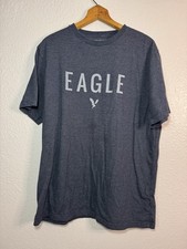 American Eagle Men's XL Super Soft T-Shirt Eagle Logo Gray Heather Tee