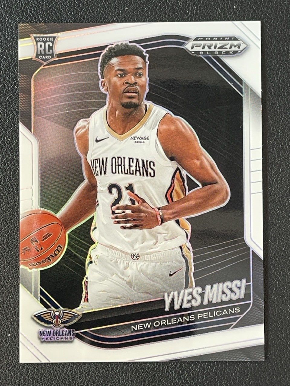 Yves Missi 2024-25 Panini Prizm Black Base White RC /175 #3