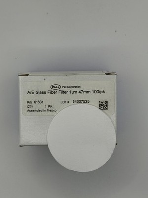 PALL 61631 Type A/E Glass Microfiber Filters, 1.0µm Pore Size, box of 100