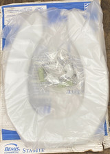 Bemis 1955CT 000 Elongated White Commercial Open Front Toilet Seat