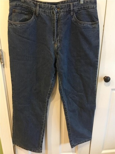 MEN'S NWT FLANNEL LINED DENIM JEANS SZ 36 X 28 3/4 Winter CROFT AND BARROW - Picture 2 of 4