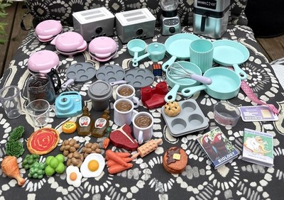 My Life Our Generation Mixed Lot Of 18  Doll Accessories School Food Kitchen