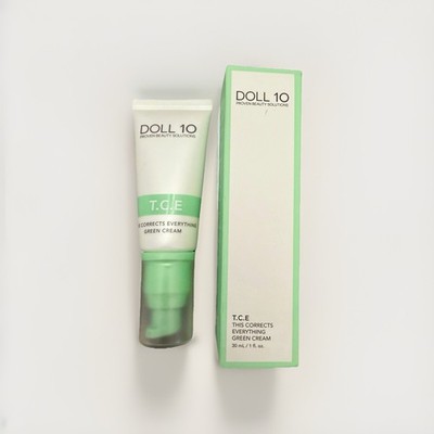 NIB~ DOLL 10 Proven Beauty Solutions T.C.E. Correcting Everything Green Cream