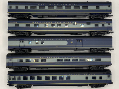 Con-Cor Spur N Baltimore & Ohio, 5 Streamline Coach Set #0001-004020