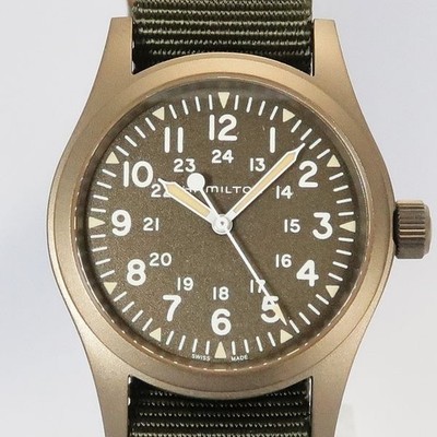 HAMILTON Khaki Field Mechanical Herren NATO Armband 38mm H69449961 Working