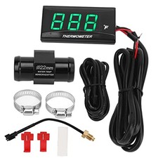 Water Temp Gauge, DC 12 V Water Temperature Gauge with LCD Display, Universal
