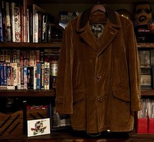 70s Vintage Oakbrook Sportswear By Sears 40 Regular Men Brown Corduroy Coat Wool
