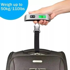 Digital Luggage Scale Portable Travel Hanging Scale LCD Display 110lb 50kg