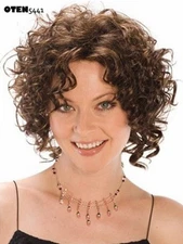 Medium Curls Capless Synthetic Hair Wig Blonde Brown Mix Women Natural Curly Wig