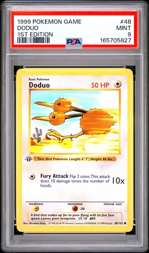 Doduo (1st Edition) graded PSA 9 for sale on eBay