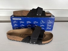 Birkenstock Oita Suede Leather Unisex Sandals black size US W11 M9 EU42 Narrow F