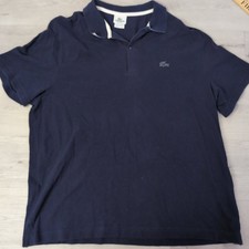 Lacoste Polo Shirt Mens 8 Navy Slim Fit Short Sleeve Pique Cotton Preppy Golf