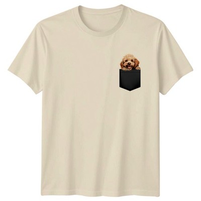Cockapoo Hund Peeking Tasche Tiere Herren T-Shirt Damen Tee Grafik Top