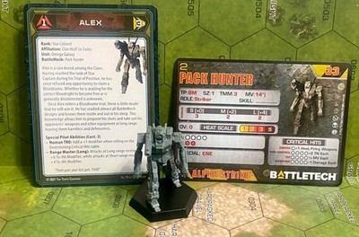 Battletech Pack Hunter with Alpha strike cards Cards
