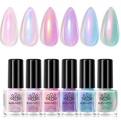 Born Pretty Pearl Nail Polish 0.03 Fl Oz (Pack of 6), 6Pcs polish 