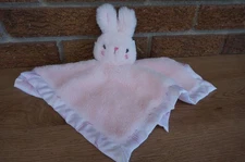 Parents Choice Pink Bunny Rabbit Security Blanket Lovey Plush Rainbow Pattern 12