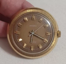 RARE Vintage MCM ARISTEX Watch, 17 Jewels Incabloc Manual Wind RUNS, ATLANTIC 👀