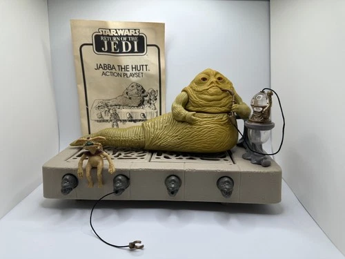 1983 Jabba The Hutt Playset Complete Vintage Star Wars ROTJ Kenner +Instructions