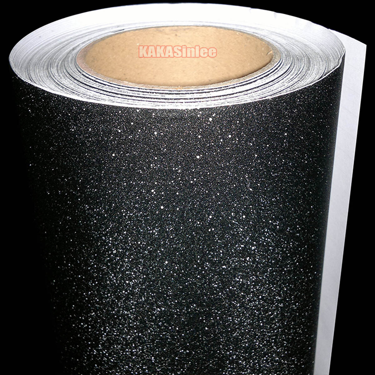 Black Car Flash Point Glitter Sparkle Pearl Vinyl Wrap Sticker