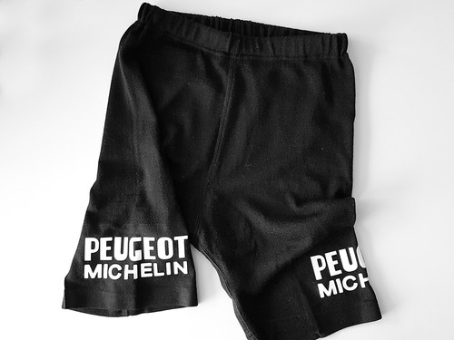 VINTAGE STYLE PEUGEOT Michelin ciclismo Pantaloncini-Lana Merino, pad in  pelle taglia M | eBay