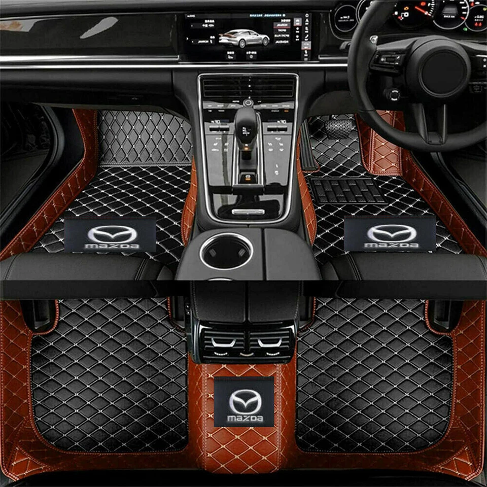 Fit For Mazda All Models Car Floor Mats Carpets Cargo Leather Foot Liners Luxury Foto 3 de 4