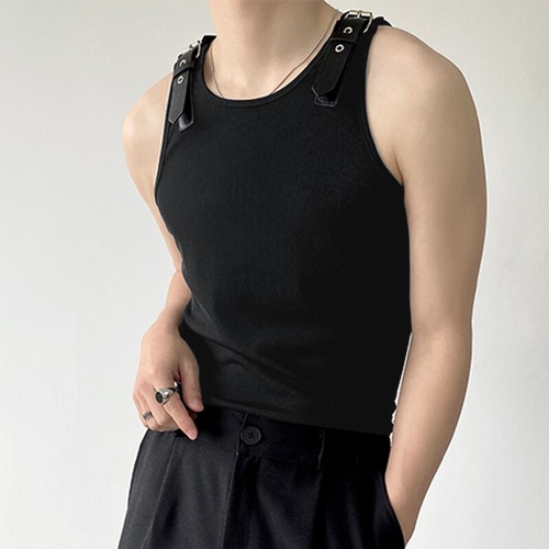 Chaleco muscular entrenamiento deportivo sin mangas para hombre Blusa calce ajustado EE. UU. - Imagen 2 de 14