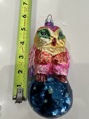 Buntes Vintage Christopher Radko Hooty Hoot Eule Ornament - Bild 14 von 14
