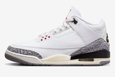 '23 Nike Air Jordan 3 Retro OG SZ 8.5 White Cement Grey Reimagined DN3707-100