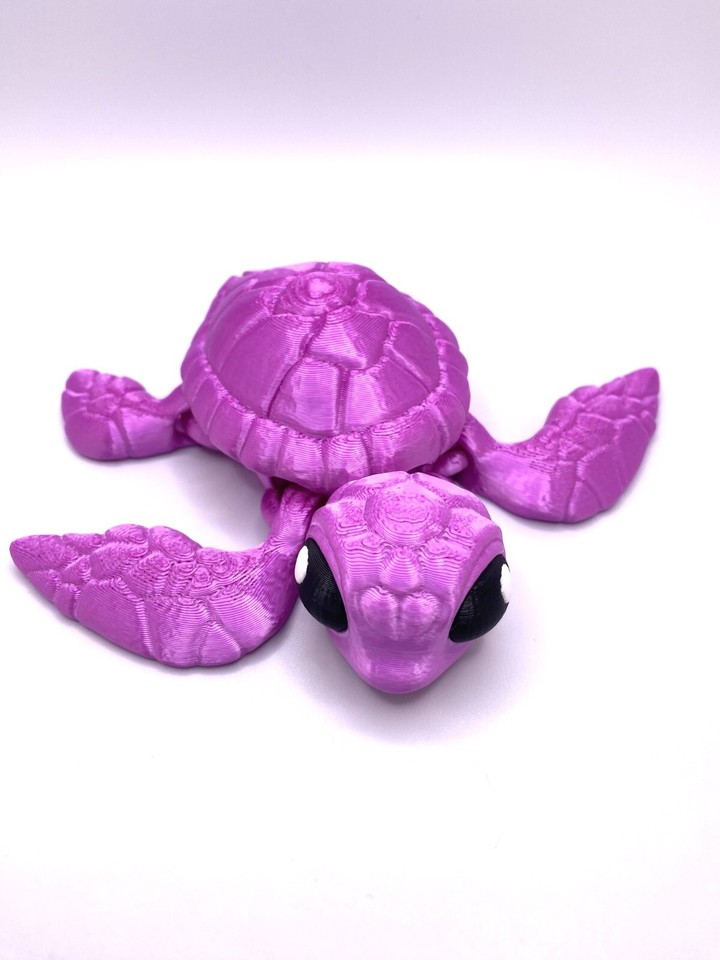Articulated Sea Turtle Fidget Toy 3D Printed – Fully Posable Flexi ...