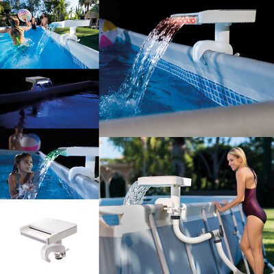 Intex 28090 Wasserfontäne Springbrunnen Wasserfall mehrfarbig Pool LED Poollicht