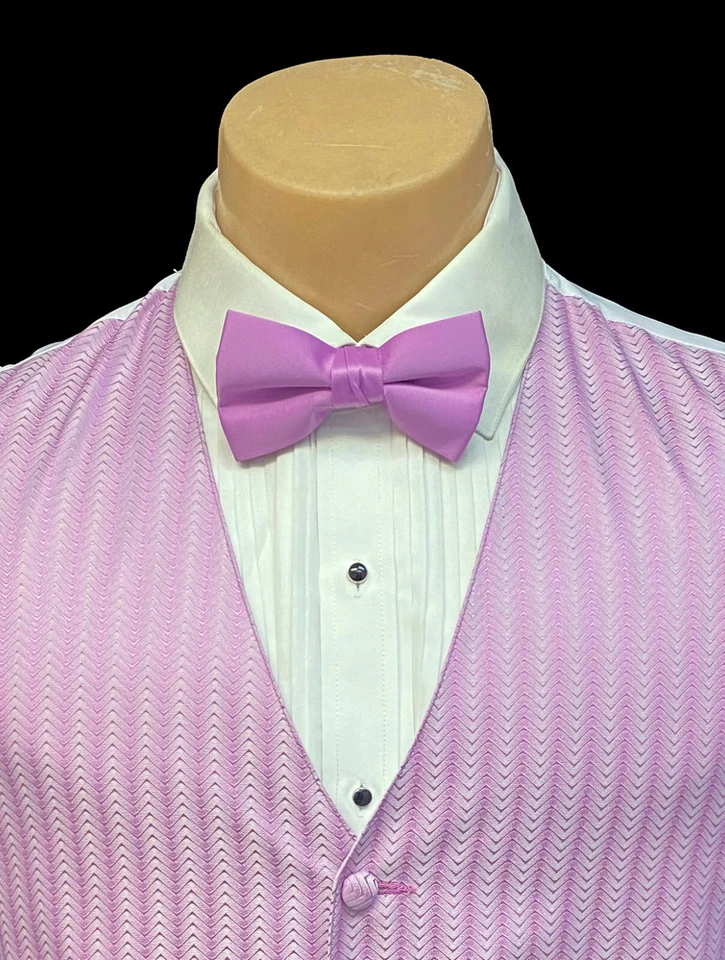 Мужская после шести орхидеи фиолетовый смокинг жилет с галстук-бабочка Бесплатная доставка размер большой - Изображение 2 из 4