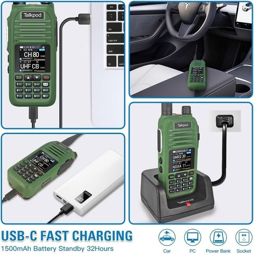 Talkpod A36SE UHF CB Radio, 80 Channels, 1500mAh Battery, IP54, 1 Pack - Picture 4 of 7
