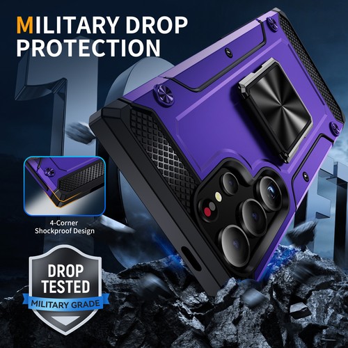 Fr Samsung Galaxy S24 Ultra S24+ Heavy Duty Rugged Phone Case Cover+Screen Glass - Photo 64 sur 73