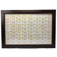 72 Names of God of the Angels in Hebrew in with frame made in Brazil