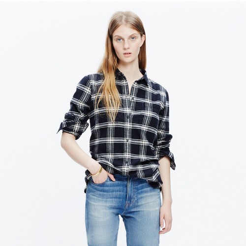 Madewell Plaid Flannel Shirt Ex 