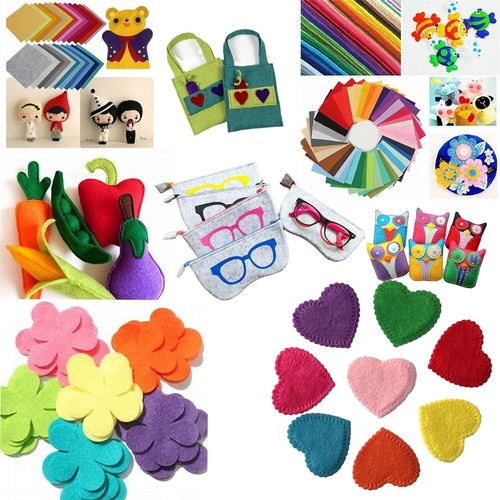 A4 Size Sheet Pack of 20 Bright Multicolor Stiff Felt 1mm Thick Paper for Craft - Picture 164 of 293