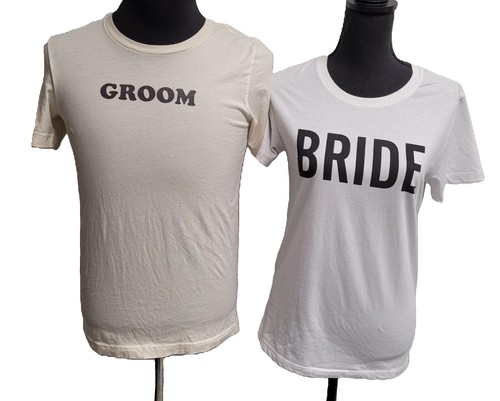 Set of 3 Wedding Tees Bride-Groom-Bestest Mensch (see description for details)