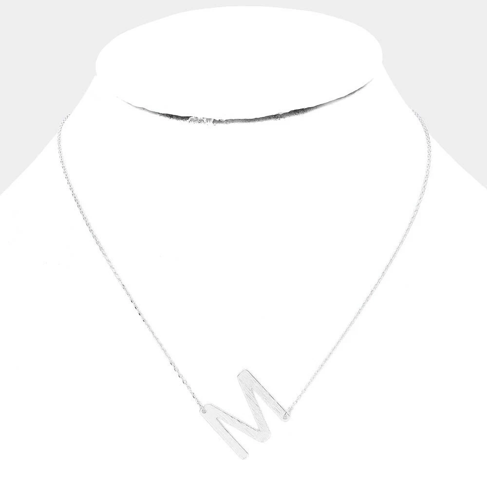 Sideways m necklace deals