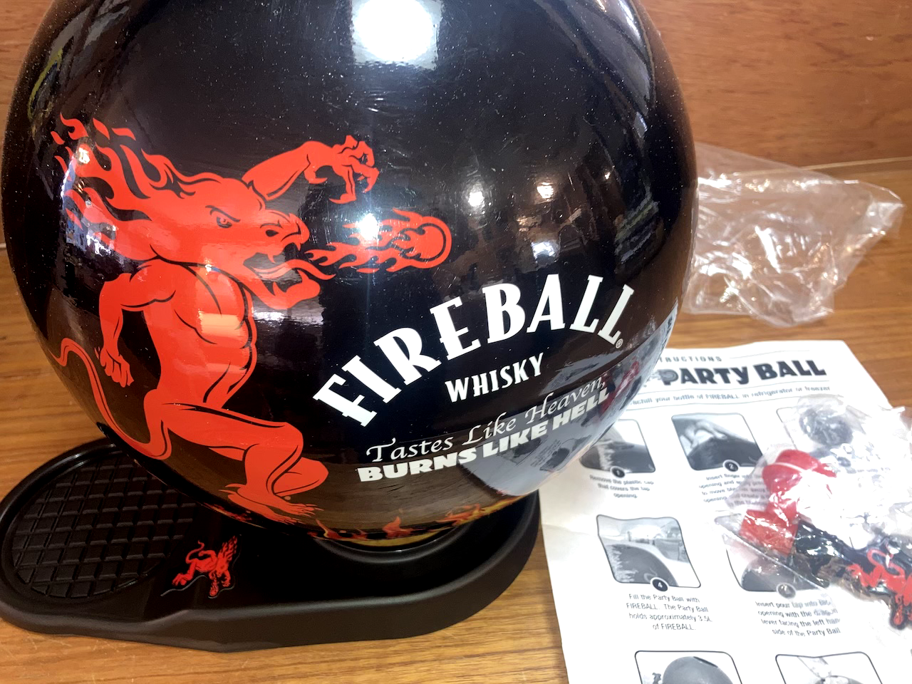 Fireball Whisky Party Ball Portable Shot Dispenser Stand Tap NOS eBay