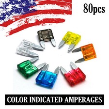 80 Auto Car Truck APM ATM Mini Blade Fuse 5/ 7.5/ 10/ 15/ 20/ 25/ 30/ 35 AMP Set