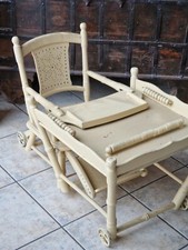 antik Kinderstuhl alter Spielstuhl Klapptisch Hochstuhl shabby chic la