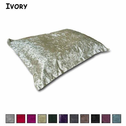 CRUSHED VELVET Beanbag Lounger Cushion Bean Bag Seat Pillow Comfy Kids Adults UK - Picture 8 of 30