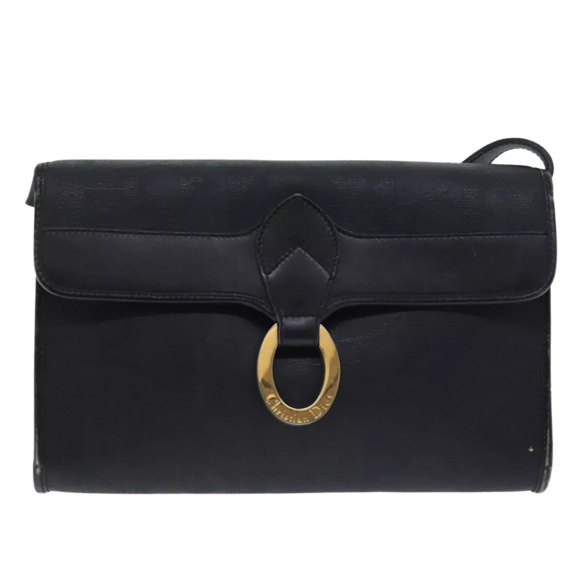 Sac bandoulière Dior Trotter en toile noire authentique